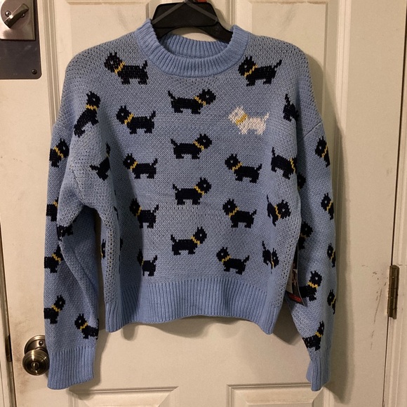 Stranger Things Blue Scottie Dog Sweater Medium M - Picture 4 of 12